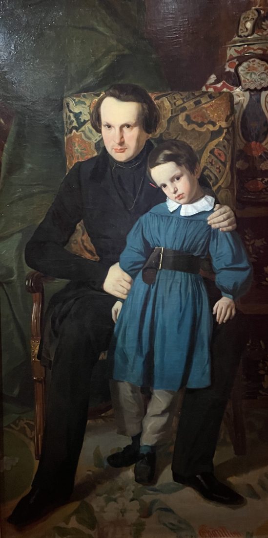 Portrait de Victor Hugo avec son fils François-Victor, 