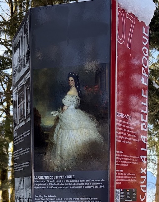 Grand Hôtel de Cauxaux panneau avec Sissi