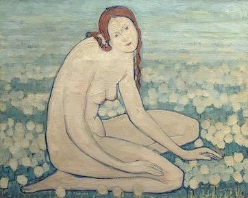 Albert Schmidt  Nu dans un pré