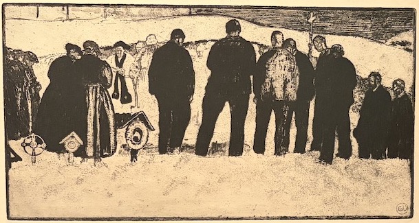 Edouard Vallet (1876-1929) Enterrement à la montagne