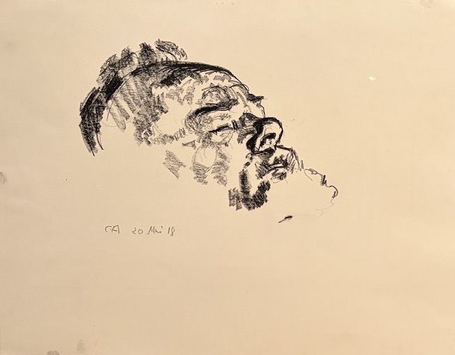 Cuno Amiet 1868-1961. Portrait de Ferdinand Hodler sur son lit de mort, 