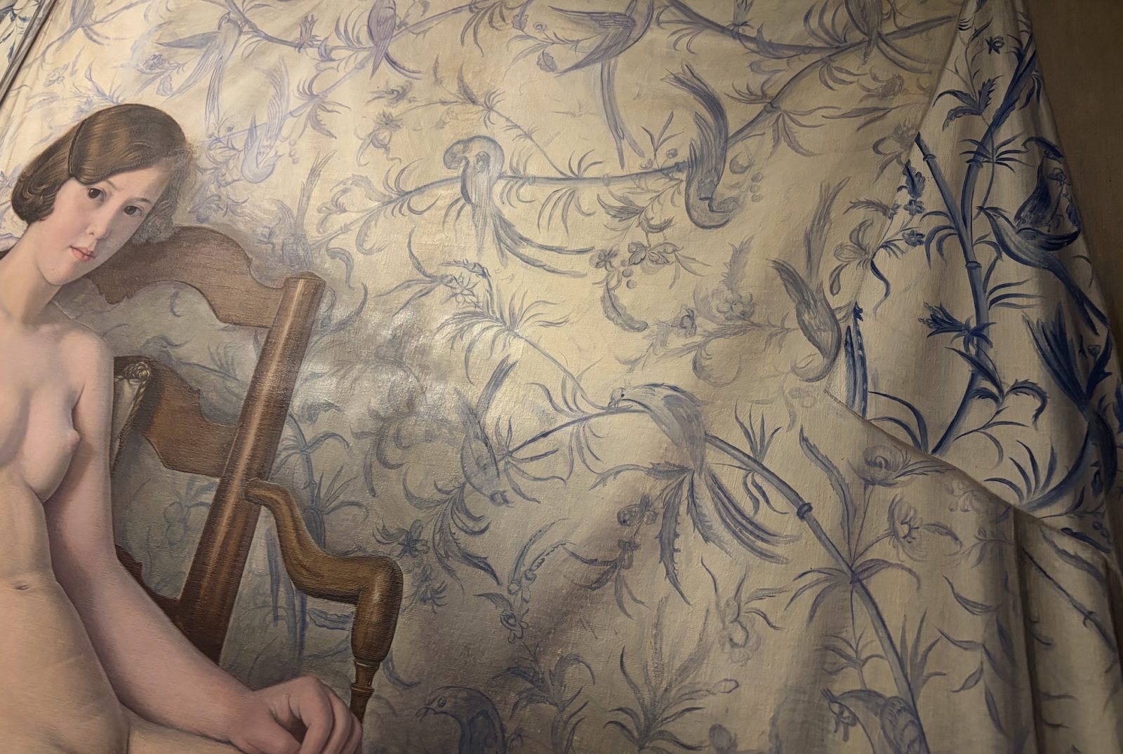 François Barraud - Ginette aux bas roses (détail), 