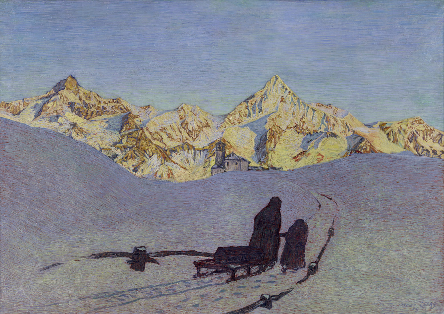 Oscar Lüthy (1882-1945) Requiem dans les Alpes 