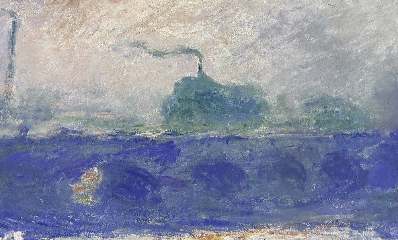 Imagine Monet Le Pont de Waterloo, temps gris, 1903