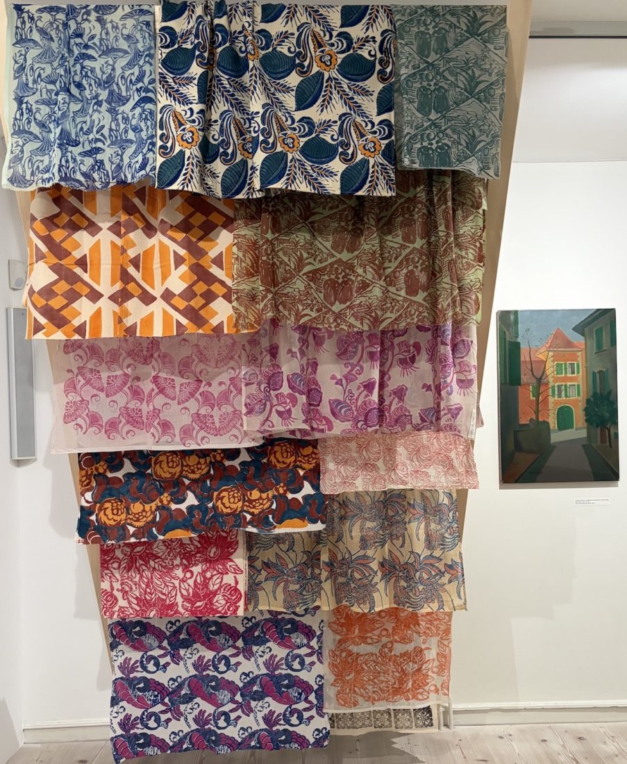 Violette Milliquet : Impressions textiles et tableau La Muette à Pully 