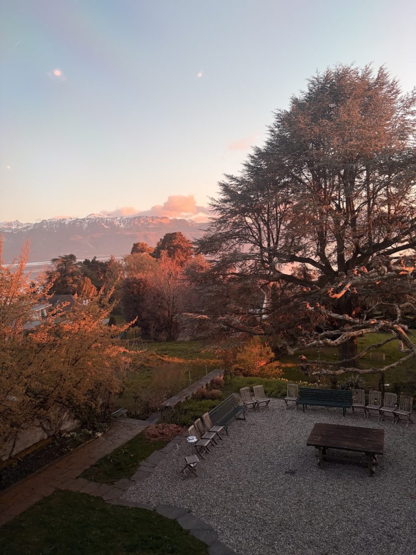 Musée d'art de Pully cour au printemps