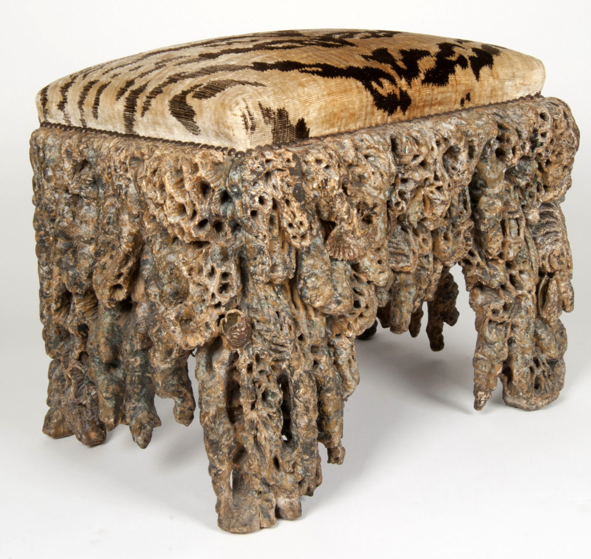 Tabouret fabriqué pour une grotte, 1775-1780