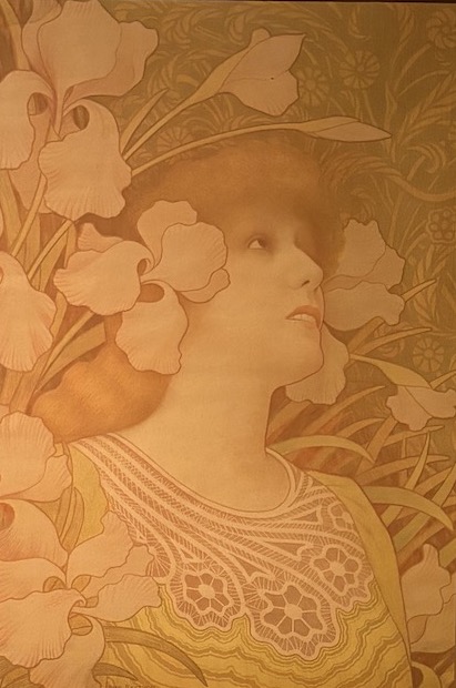 Sarah Bernhardt aux iris Berton