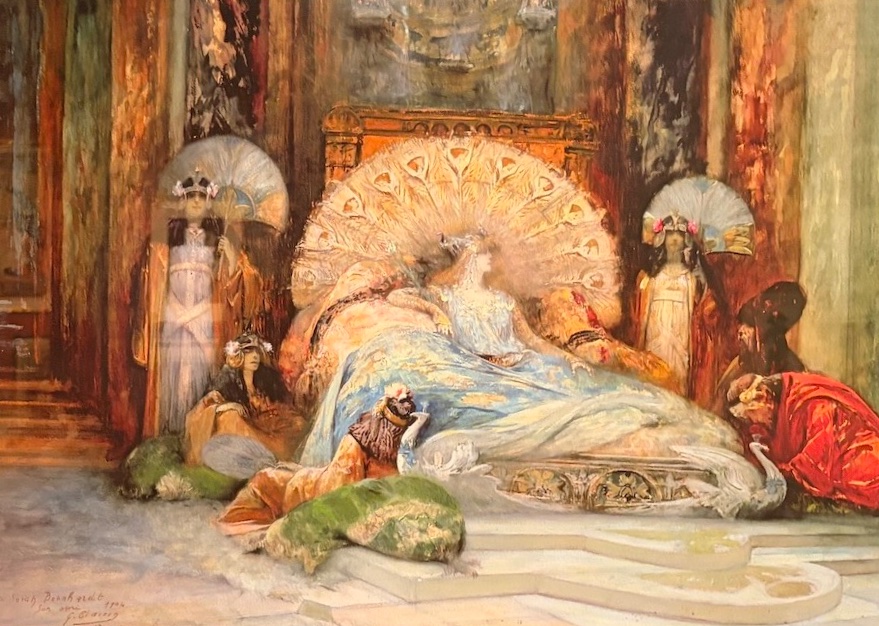 Sarah Bernhardt chez elle, d'après Georges Clairin,