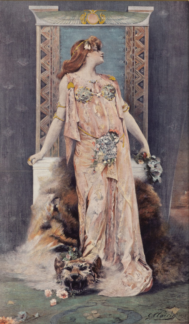 Sarah Bernhard dans Cléopatre de Victorien Sardou. 1890
