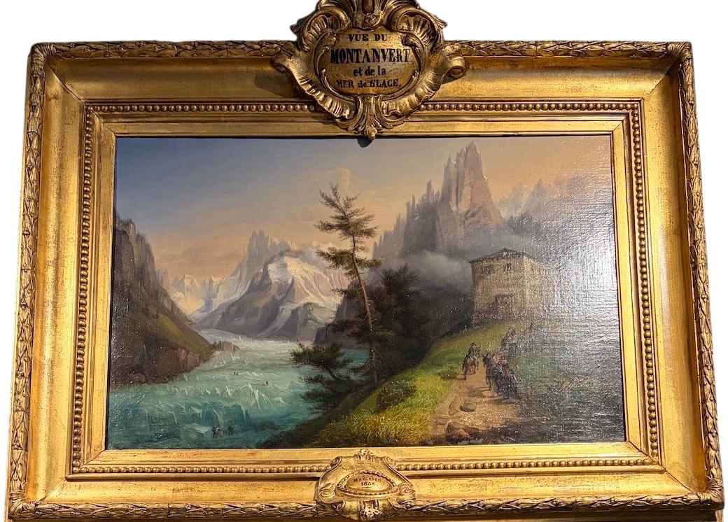 Musée du Mont Blanc Chamonix  Vue du Montanvert et de la Mer de glace. Ricois