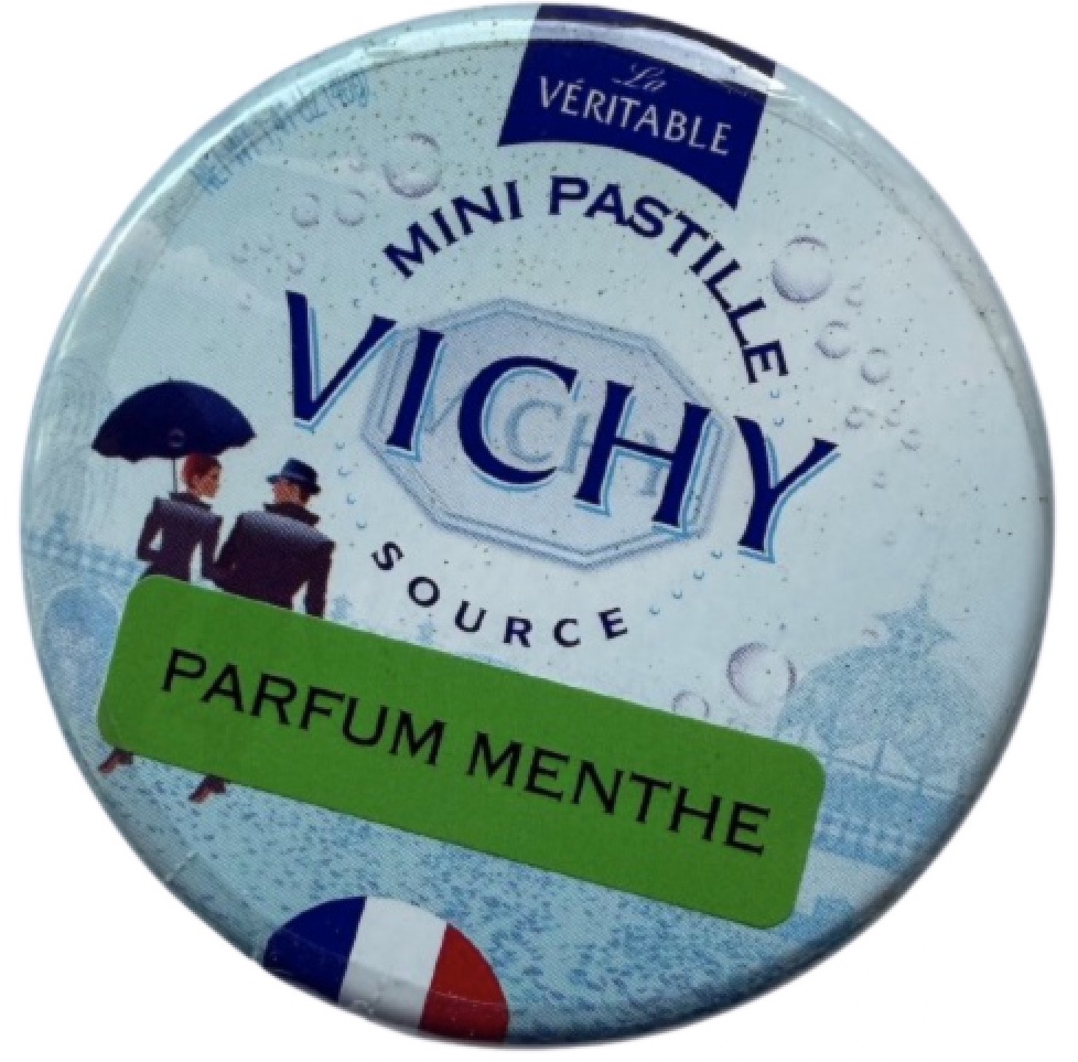 Boite mini pastilles vichy menthe