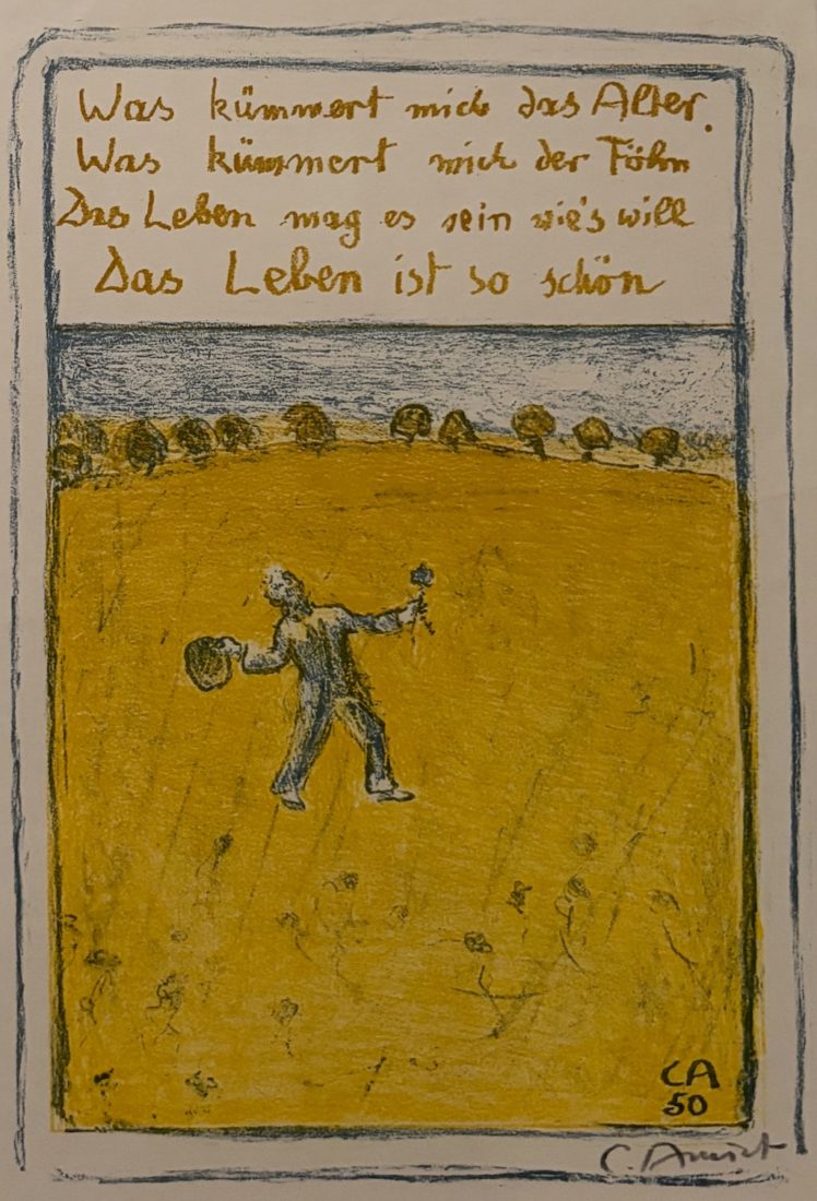 Cuno Amiet Promeneur joyeux, 1950.