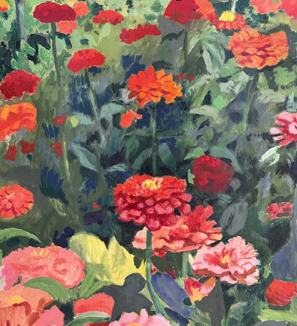 Cuno Amiet Parterre de zinnias, 1912. Détail