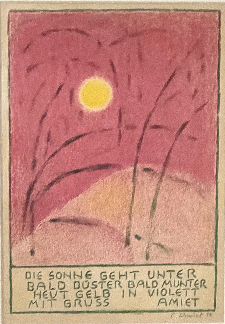 Cuno Amiet Coucher de soleil, 1956.
