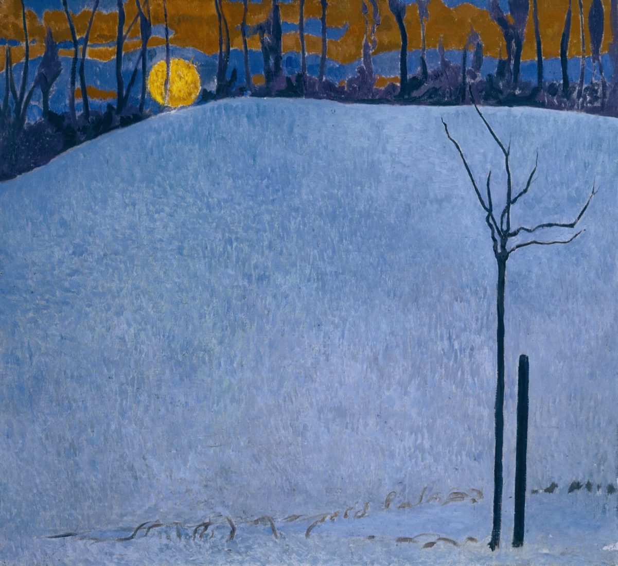 Cuno Amiet Coucher de soleil, vers 1950