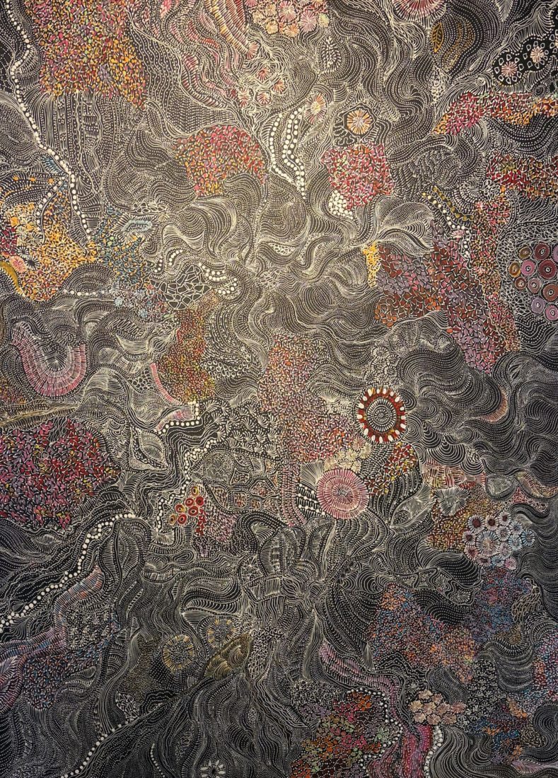 Abie Loye Kemarre : My Country, acrylique sur toile