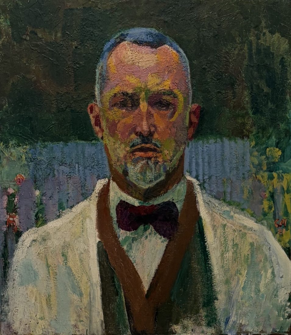 Cuno Amiet Autoportrait dan le jardin, 1921