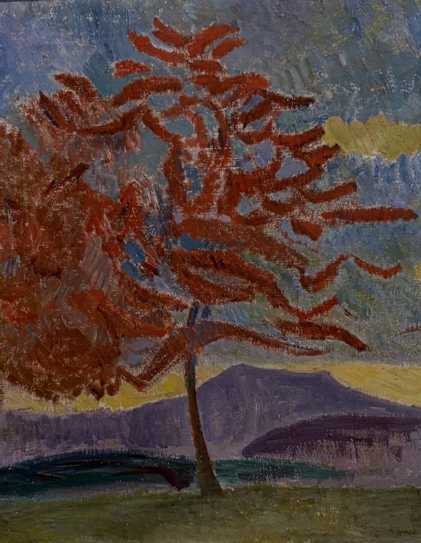Cuno Amiet Les arbres rouges, vers 1925