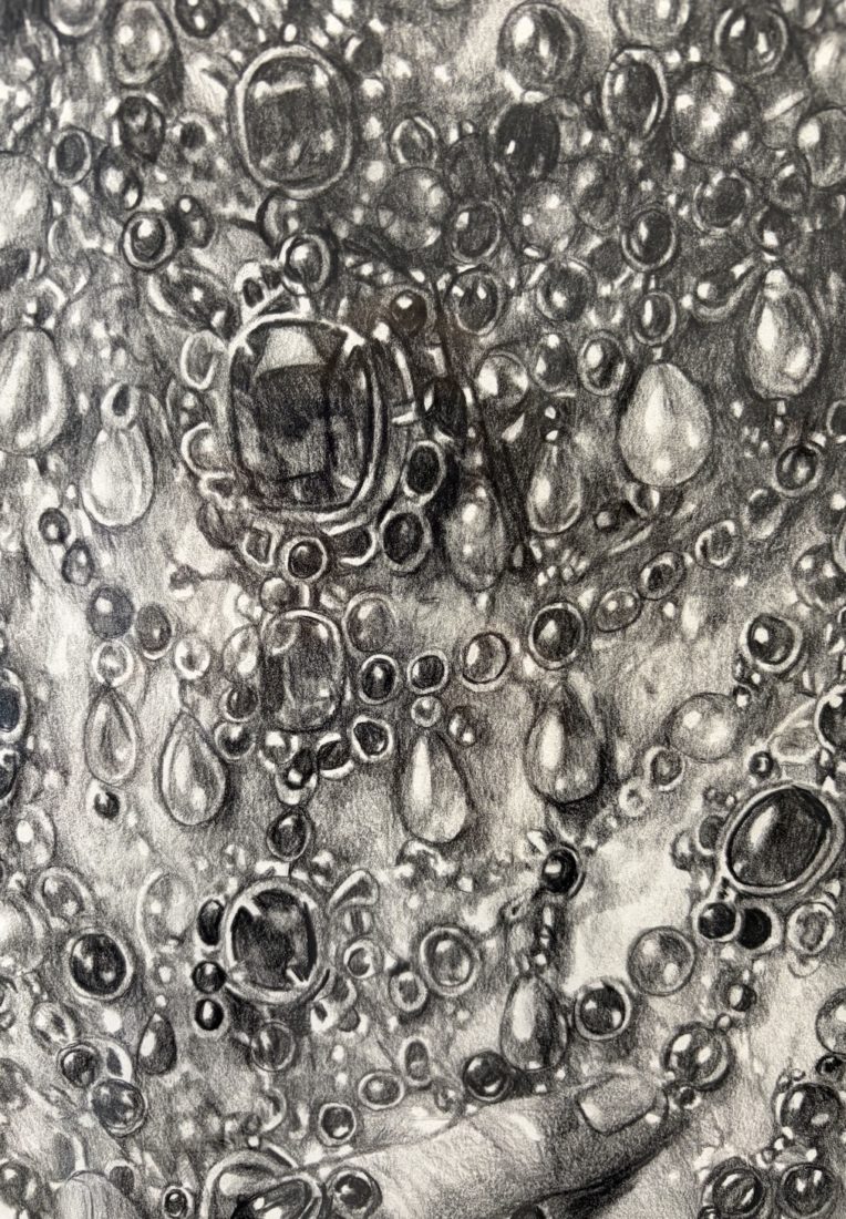 Myriam Mechita Détail dessin , crayon sur papier