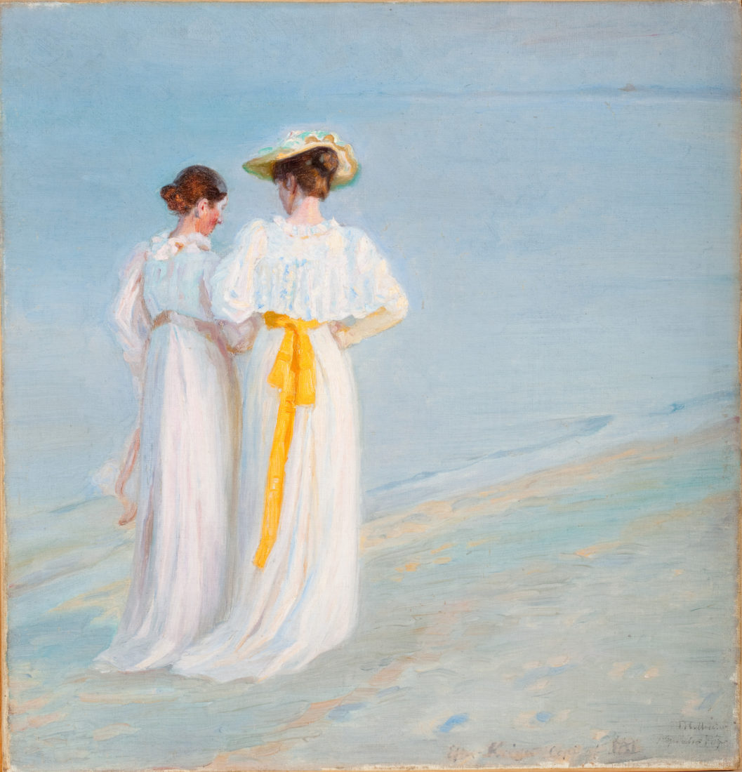 Michael Ancher - Anna Ancher et Marie Krøyer à la Sønderstrand de Skagen,